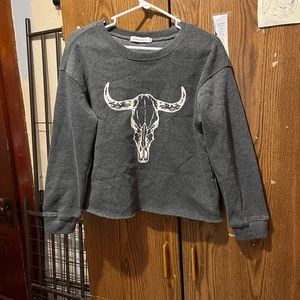 Western cropped sweatshirt